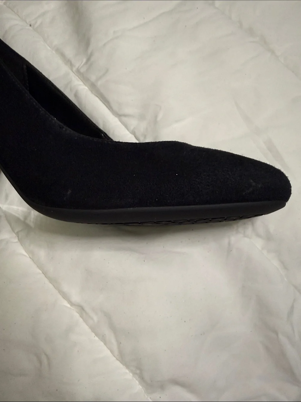 Michael Kors Black Suede Round-Toe Pumps